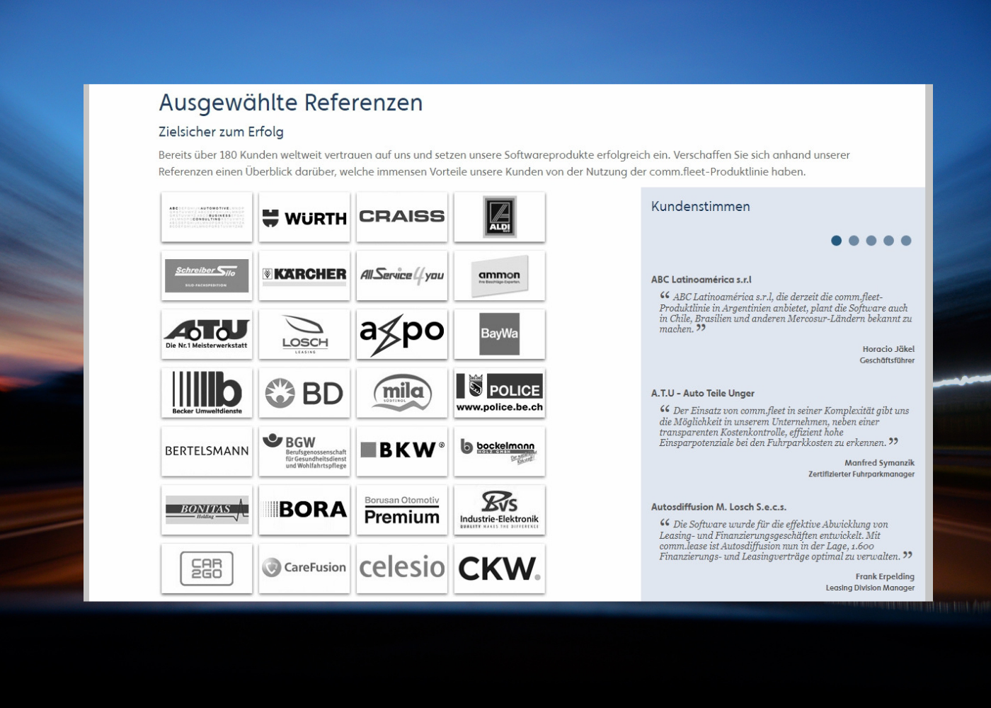 Relaunch: Website der comm.fleet-Produktlinie strahlt in neuem Glanz Relaunch: Website der comm.fleet-Produktlinie strahlt in neuem Glanz