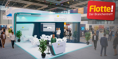 Treffen Sie community4you auf der Fuhrparkmesse FLOTTE! Der Branchentreff 2026 in Düsseldorf