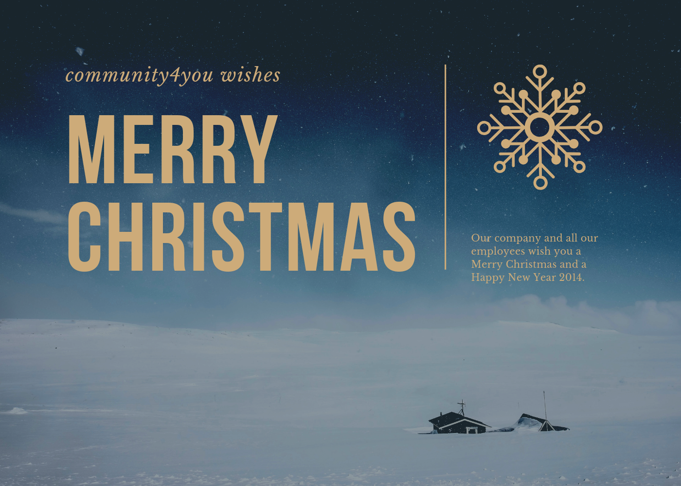 ♩♫ ❅❅❅  community4you wishes a Merry Christmas and a Happy New Year! ❅❅❅ ♩♫