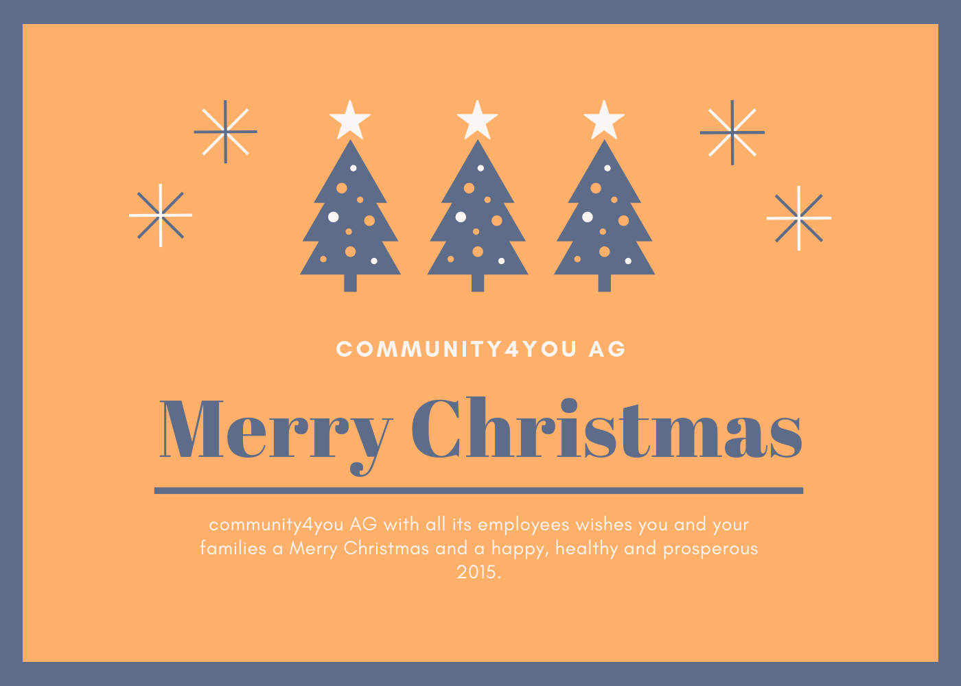community4you wishes a Merry Christmas and a Happy New Year!